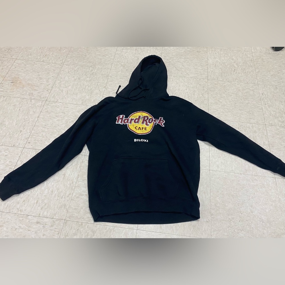 Hard Rock Cafe Biloxi Red and Black Tag Hoodie